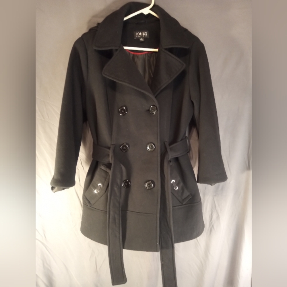Jones New York Women's Elegant Black Peacoat